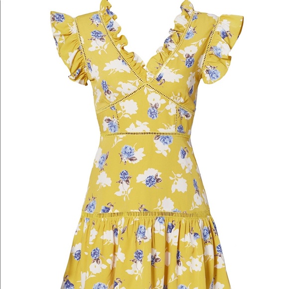 Yellow floral ruffle dress - Picture 2 of 4